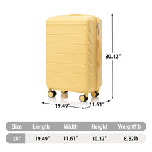 Load image into Gallery viewer, Hard Shell Luggage With Scratch Resistant Surface, 4 Wheels, Combination Lock & Side Hooks