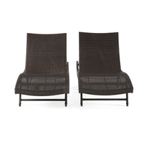 Load image into Gallery viewer, Kauai - Modern Style Wicker Chaise Lounge - Brown Multi