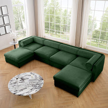 Load image into Gallery viewer, Contemporary Elegant Sofa With Storage And Ottoman