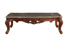 Load image into Gallery viewer, Marble Walnut Wood Coffee Table - Gray and Brown
