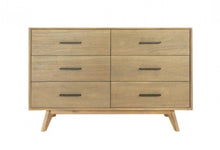 Load image into Gallery viewer, Six Drawer Wooden Double Dresser - Walnut