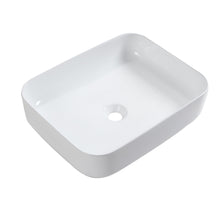 Load image into Gallery viewer, Rectangular Vessel Bathroom Sink, Modern - White