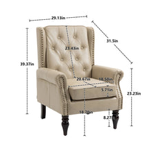 Load image into Gallery viewer, Modern Accent Armchair With Sturdy Wood Legs