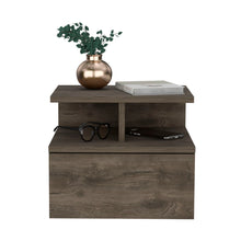 Load image into Gallery viewer, 12" One Drawer Faux Wood Nightstand - Brown