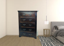 Load image into Gallery viewer, Solid Wood 5 Drawer Dresser - Brown