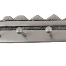 Load image into Gallery viewer, 16" Five Hook Wall Mount Key Shaped Coat Rack - Silver