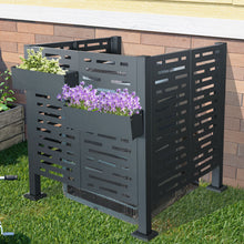 Load image into Gallery viewer, Air Conditioner Fence For Outdoor Units, Metal Privacy Fence Cover, Perfect To Conceal Air Conditioning Units, 3 Fence Panel