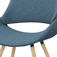 Load image into Gallery viewer, Wood Dining Parsons Chair - Blue / Brown