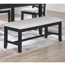 Load image into Gallery viewer, Dining Set 6 Piece With Table And Upholstered X Back Chairs - Charcoal