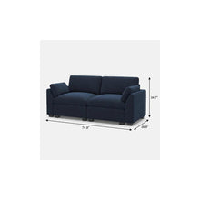 Load image into Gallery viewer, Modular Loveseat - Blue / Black