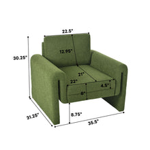 Load image into Gallery viewer, Modern Upholstered Accent Chair, Sturdy Support & Luxurious Comfort
