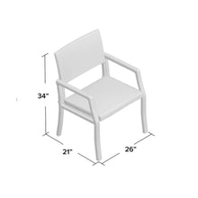 Load image into Gallery viewer, Outdoor Wicker Dining Chair With Water Resistant Cushions (Set of 2) - White / Brown