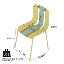 Load image into Gallery viewer, Modern Striped Blocking Single Chairs, Waterproof And Fade Resistant (Set of 4)