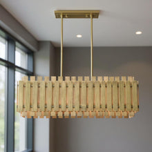 Load image into Gallery viewer, 19'' Five-Light Dimmable Chandelier With Shades - Brass