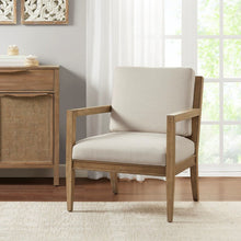 Load image into Gallery viewer, Tage - Upholstered Accent Armchair With Slatted Back Design - Ivory
