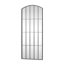 Load image into Gallery viewer, Metal Arch Framed Standing Mirror - Black