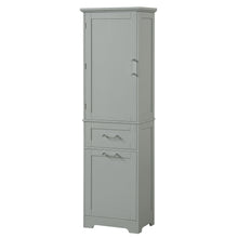 Load image into Gallery viewer, Tall Freestanding Bathroom Storage Cabinet With Adjustable Shelf And 2 Drawers