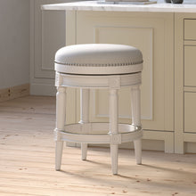 Load image into Gallery viewer, Rustic Elegance Backless Swivel Stool