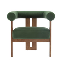 Load image into Gallery viewer, Modern Upholstered Round Arm Accent Chair With Velvet Upholstery