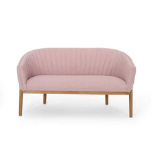 Load image into Gallery viewer, Mid Century Modern Loveseat With Channel Stitched Backrest
