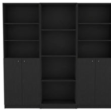 Load image into Gallery viewer, Five Tier Bookcase With Four doors (546352) - Black