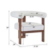 Load image into Gallery viewer, Modern Upholstered Round Arm Accent Chair With Upholstery