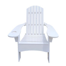 Load image into Gallery viewer, Outdoor Or Indoor Wood Adirondack Chair With An Hole To Hold Umbrella, On The Arm