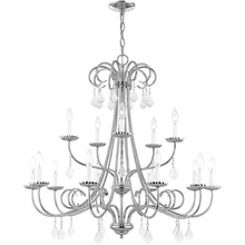 Load image into Gallery viewer, 34" Multi Light Dimmable Chandelier With Shades - Silver