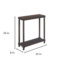 Load image into Gallery viewer, Narrow Side End Tables With Shelf (Set of 2)