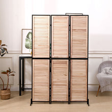 Load image into Gallery viewer, Rustic 3 Panel Room Dividers And Folding Privacy Screen
