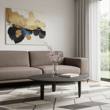Load image into Gallery viewer, Solid Wood Round Coffee Table - Black