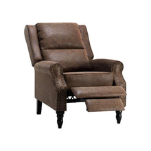 Load image into Gallery viewer, Faux Leather Manual Recliner (718721) - Brown