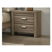 Load image into Gallery viewer, 2 Drawer Nightstand With Pulls, Bedroom Furniture - Light Brown