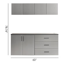 Load image into Gallery viewer, Astro Series - Garage Cabinet Set C With Soft Closing Drawers - Metallic Gray