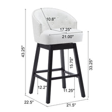 Load image into Gallery viewer, 360 Degree Rotation Swivel Counter Stools (Set of 2)