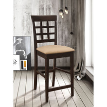 Load image into Gallery viewer, Upholstered Counter Height Stools (Set of 2) - Brown / Beige