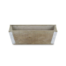 Load image into Gallery viewer, Rectangular Planter Box (638082) - Natural / Silver