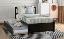 Load image into Gallery viewer, Platform Bed Wood Bed Frame With Trundle