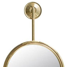 Load image into Gallery viewer, 29" Round Iron Framed Accent Mirror - Gold