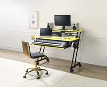 Load image into Gallery viewer, Suitor - Music Recording Studio Desk - Black / Yellow