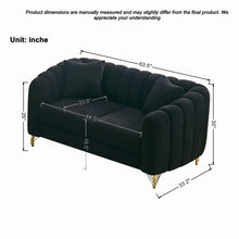 Load image into Gallery viewer, Oversized Sofa, 3 And 2 Seater Deep Tufted Couch - Black