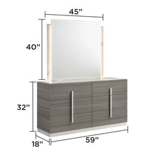 Load image into Gallery viewer, Altima - LED Dresser Mirror With Integrated Vertical Light Strips (Dresser Not Included) - Gray