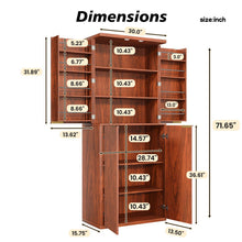 Load image into Gallery viewer, Kitchen Pantry Cabinet With 6 Doors
