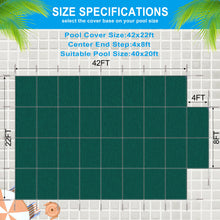 Load image into Gallery viewer, 20 X 40 Ft High Strength Pool Safety Cover For Rectangular Inground Winter Swimming Pools