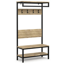 Load image into Gallery viewer, Westmont - Entryway Hall Tree Bench - Natural