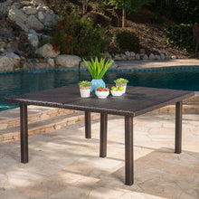 Load image into Gallery viewer, Outdoor Square Rattan Wicker Dining Table - Brown