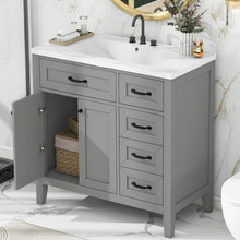 Load image into Gallery viewer, Modern Bathroom Vanity With Sink, Freestanding Design With Drawers And Doors