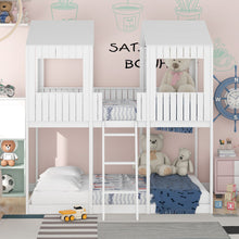 Load image into Gallery viewer, Bunk Bed With Roof, Window, Guardrail, Ladder