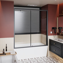 Load image into Gallery viewer, Sliding Shower Door For Bathtub - Matt Black