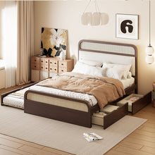 Load image into Gallery viewer, Platform Bed With Trundle And 2 Drawers